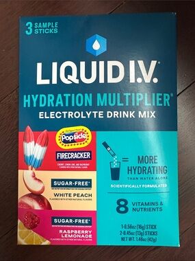 Liquid IV Hydration Multiplier Electrolyte Drink Mix- 3 pack
